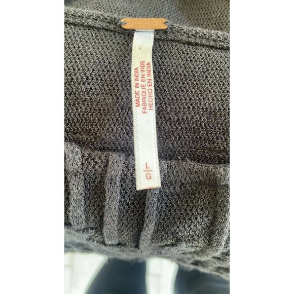 Free People Maisey Knit Floral Lace Embroidered Top Blouse L - Picture 11 of 11